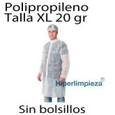100 uds Bata dese. polipropileno blanco 20g XL s/bolsillo