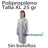 100 uds Bata desech polipropileno blanco 25g XL s-bolsillo