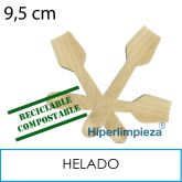 10000 cucharillas helado madera encerada 9,5 cm