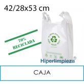 20 kg Bolsas 70% recicladas blancas 42/28x53 cm