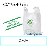 2000 Bolsas 50-70% recicladas blancas 30/19x40 cm