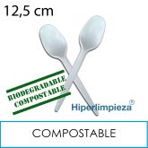 2000 cucharillas postre reutilizables CPLA 12,5 cm