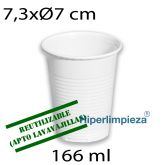 3000uds vasos reutilizables blancos 166 ml