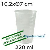3000uds vasos reutilizables transparentes 220 ml
