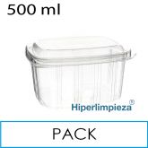 50 Envases plástico PP microondables 500ml