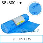 6 Bayetas extra absorbente azul rollo 38cm x 8m