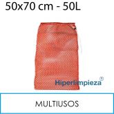 Bolsa lavado bayetas-mopas 50L rojo