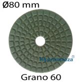 Disco diamantado R diámetro 80mm grano 60