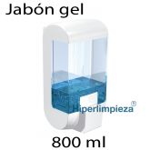 Dispensador jabón transparente gel 800 ml