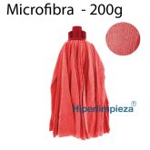 Fregona microfibra tiras rojo 200g
