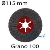 Lija semiflexible plana diámetro 115mm grano 100