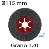 Lija semiflexible plana diámetro 115mm grano 120