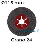 Lija semiflexible plana diámetro 115mm grano 24
