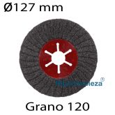 Lija semiflexible plana diámetro 127mm grano 120