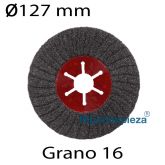 Lija semiflexible plana diámetro 127mm grano 16