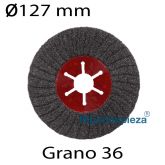 Lija semiflexible plana diámetro 127mm grano 36