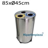 Papelera de reciclaje circular 3 bocas HL4000
