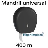 Portarrollos papel WC 400 metros negro M universal