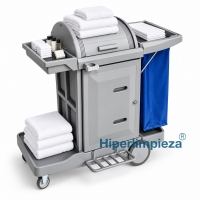 Carro de Camarera Nox con Tapa para Hotel y Servicio de Pisos 1