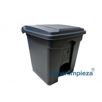 Cubo de basura Corlan 30 L con pedal gris 1