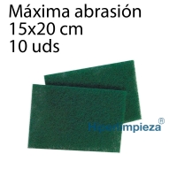 10 estropajos verde máxima abrasión