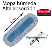 10 Recambios Mopa Microfibra Alta Absorción Rubbermaid 40 cm 1