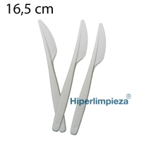 100 cuchillos desechables blancos 16,5 cm Outlet