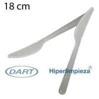 100 Cuchillos Transparentes Dart Alta calidad 180 mm