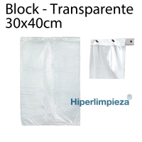 1000 bolsas frutería block transparente 30x40cm