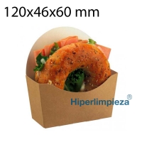 1000 envases de cartón para bagel 12x5x6cm