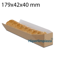 1000 soportes para hot dog kraft 17,9x4,2x4 cm