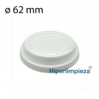 1000 tapas para vaso pla blancas 62mm