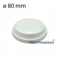 1000 tapas para vaso pla blancas 80mm