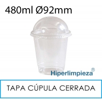 1000 vasos con tapa cúpula cerrada 480 ml