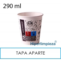 1000 Vasos de cartón impreso 290ml