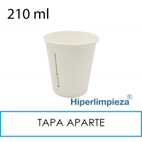 1000 vasos papel blanco natural 210ml 7oz