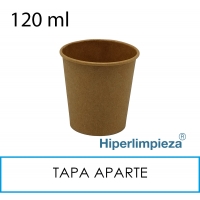 1000 vasos papel kraft 120ml 4oz