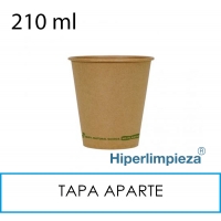 1000 vasos papel kraft natural 210ml 7oz