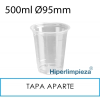 1000 vasos PET desechables 500 ml 95 mm
