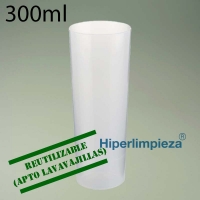 112 Vasos tubo reutilizables PP 300ml
