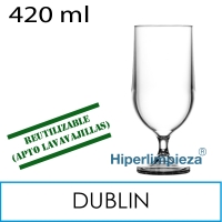 12 copas cerveza reutilizables Dublin PC 420 ml