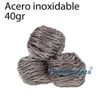 12 Estropajos Acero Inoxidable 40gr