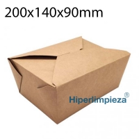 160 cajas take away kraft 2100ml 20x14cm