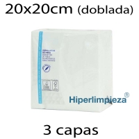 1800 Servilletas de papel 40x40 blancas