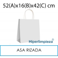 200 bolsas papel asa rizada 52x16x42cm 110gr