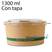 200 envases para ensalada kraft 1300 ml