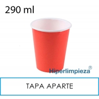 240 Vasos de cartón rojo 290ml