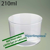 240 Vasos vino chiquito reutilizables PS 210ml