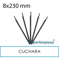 2900 pajitas cuchara de papel negro 8x230mm