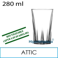 36 vasos reutilizables Attic PC 280 ml